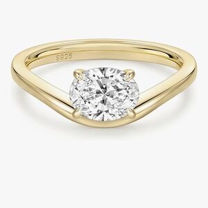 14kt Gold Solitaire Ring with CZ Stone